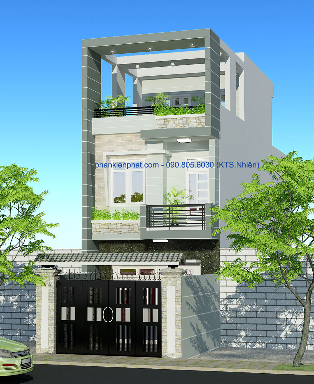 Nhà phố 3 tầng hiện đại 4x20m tại Gò Vấp